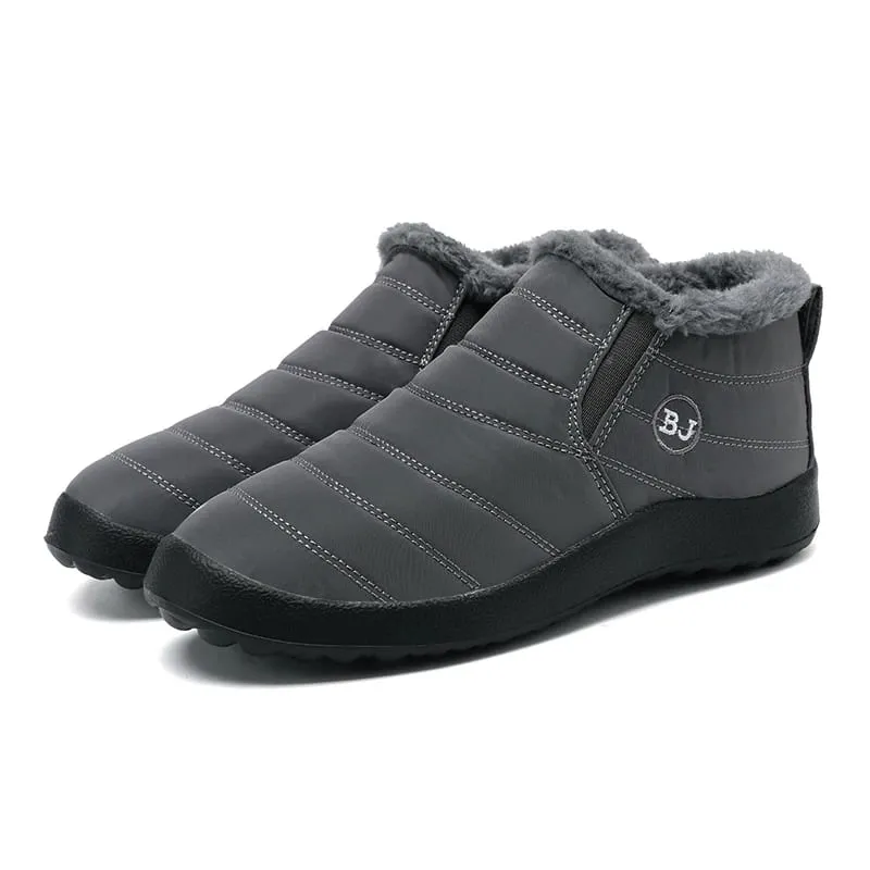 Men Snow Boots Plush New Warm Ankle Boots for Waterproof Men& Boots Female Winter Shoes Keep Warm Flat Unisex Men Shoes — image 3