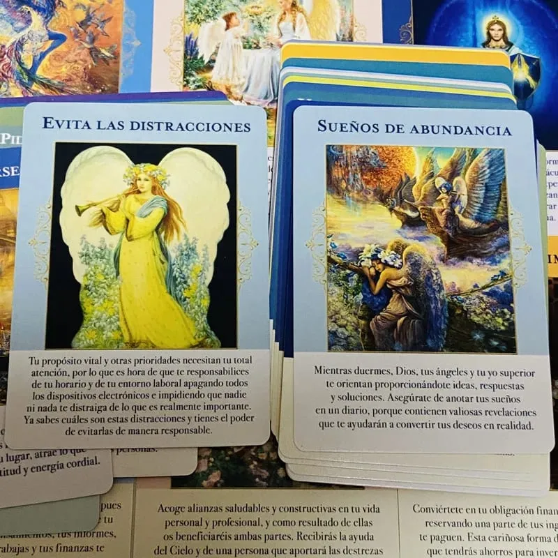 44 Deck Angels of Abundance Oracle Cards 10.4*7.4 cm Spanish Version Fate Divination Tarot Board Game Ángeles de abundancia — image 5