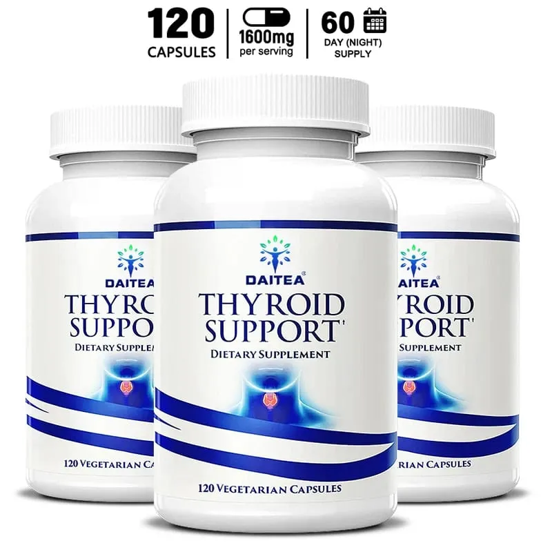 Thyroid supplement rich in iodine vitamin B12 zinc selenium promotes thyroid health and relieves fatigue — image 1