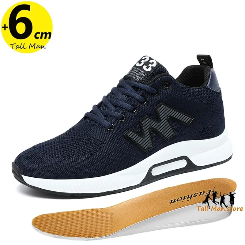 Chunky Sneakers Men Elevator Lift Height Increase Insole 6cm Sports Plus Size 37-46 — image 9