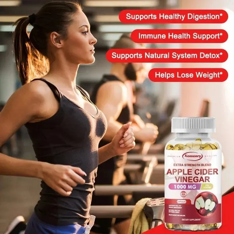 Apple Cider Vinegar Capsules - Supports Digestive Health Natural Detoxification Constipation Relief Healthy Weight Management — image 5