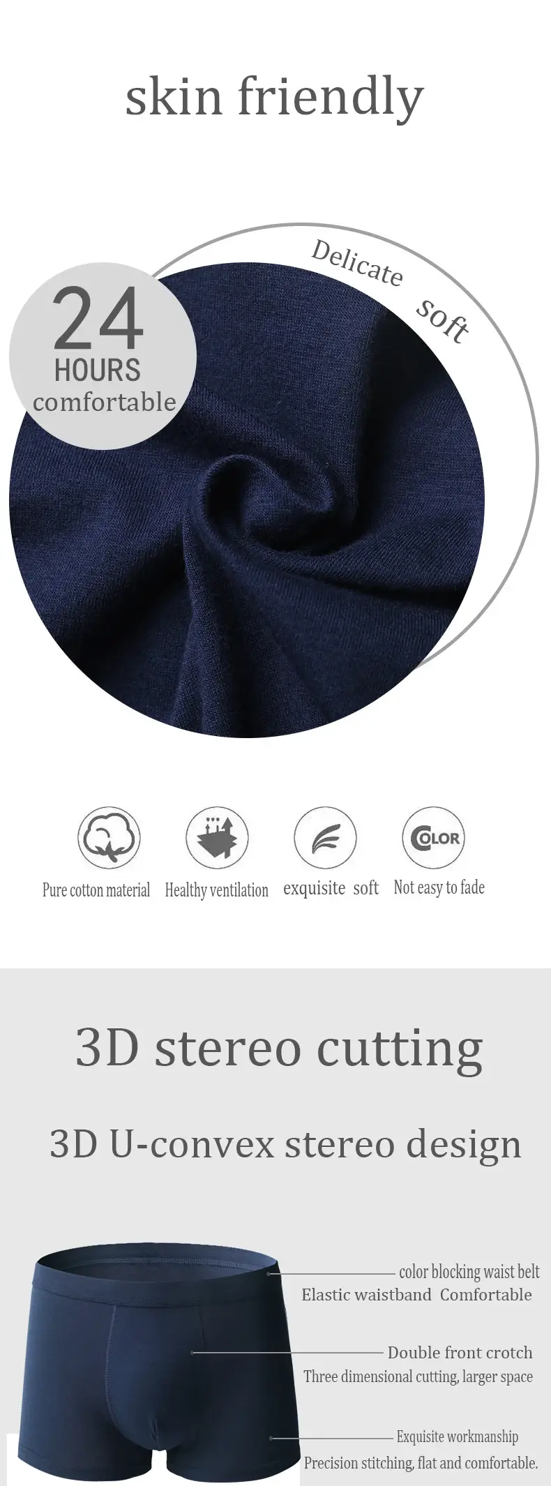 5 Pcs Men Big Size Boxer Briefs Shorts Undies Underwear Undershorts Boy Panties Cotton Underpants Knickers L XL 2XL 3XL 4XL 5XL — image 2