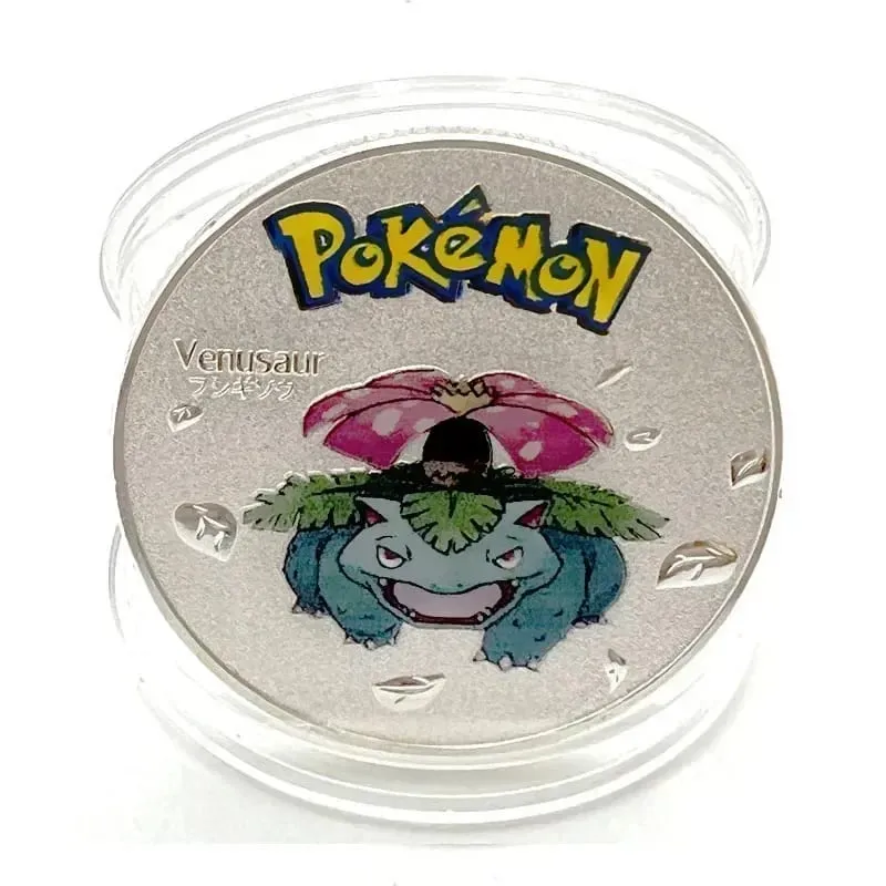 Syiling Emas Pokemon Pikachu Anime Commemorative Coin Charizard Golden Round Metal Syiling Mainan — image 10