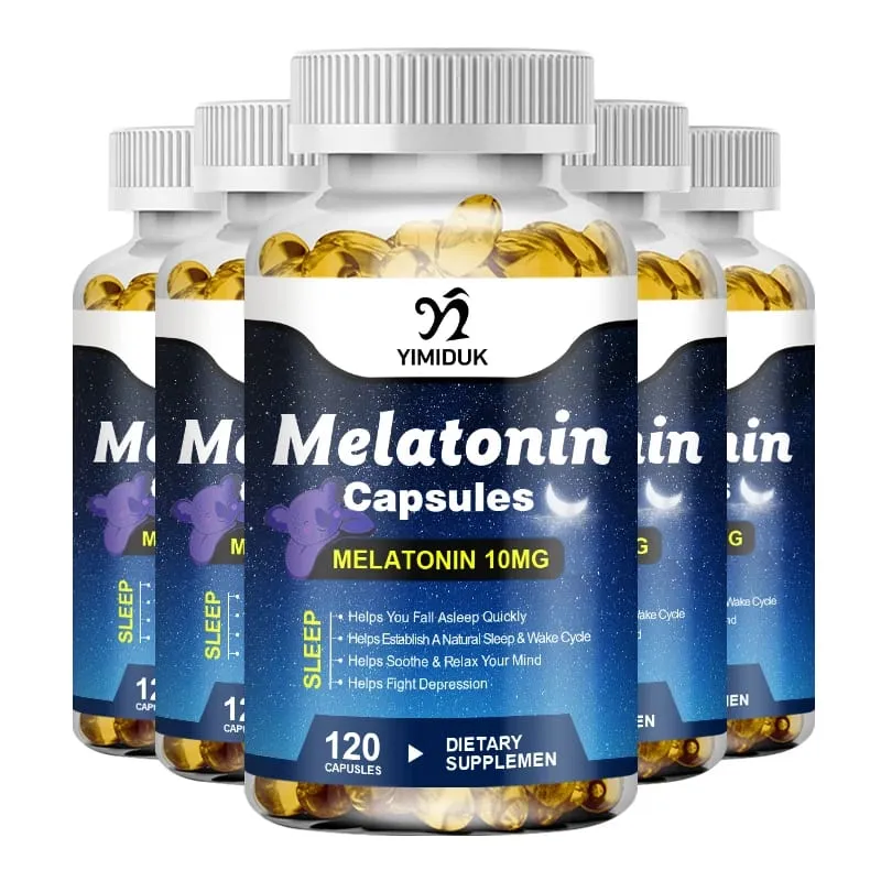 Melatonin 10mg Sleep Dietary Supplement No Habit Deep Sleep Contains Melatonin - Healthy Sleep - 120 Capsules