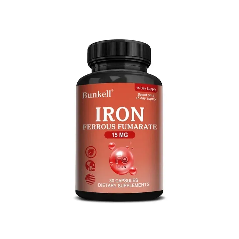 Iron Supplement - Boost Energy Improve Concentration Enhance Immune Function Reduce Fatigue Help Hemoglobin Balance Non-GMO
