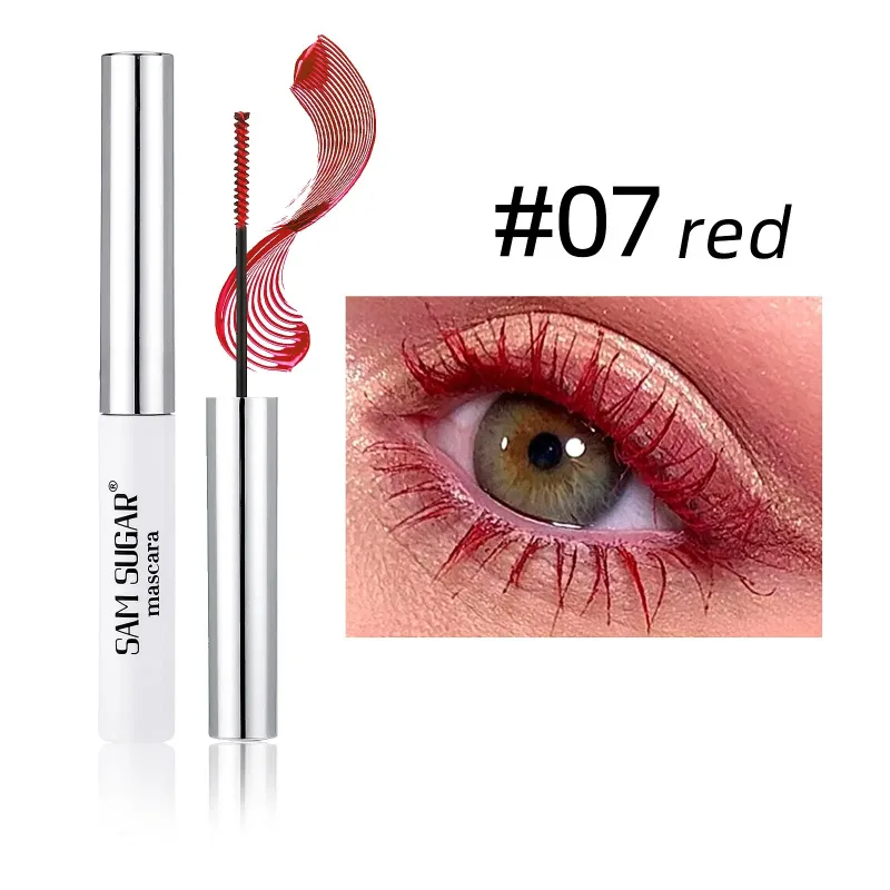 Colorful Slender Mascara Waterproof Fast Drying Curling Eyelashes Multicolor Lashes Makeup Long Lasting Blue Green Cosmetics — image 9
