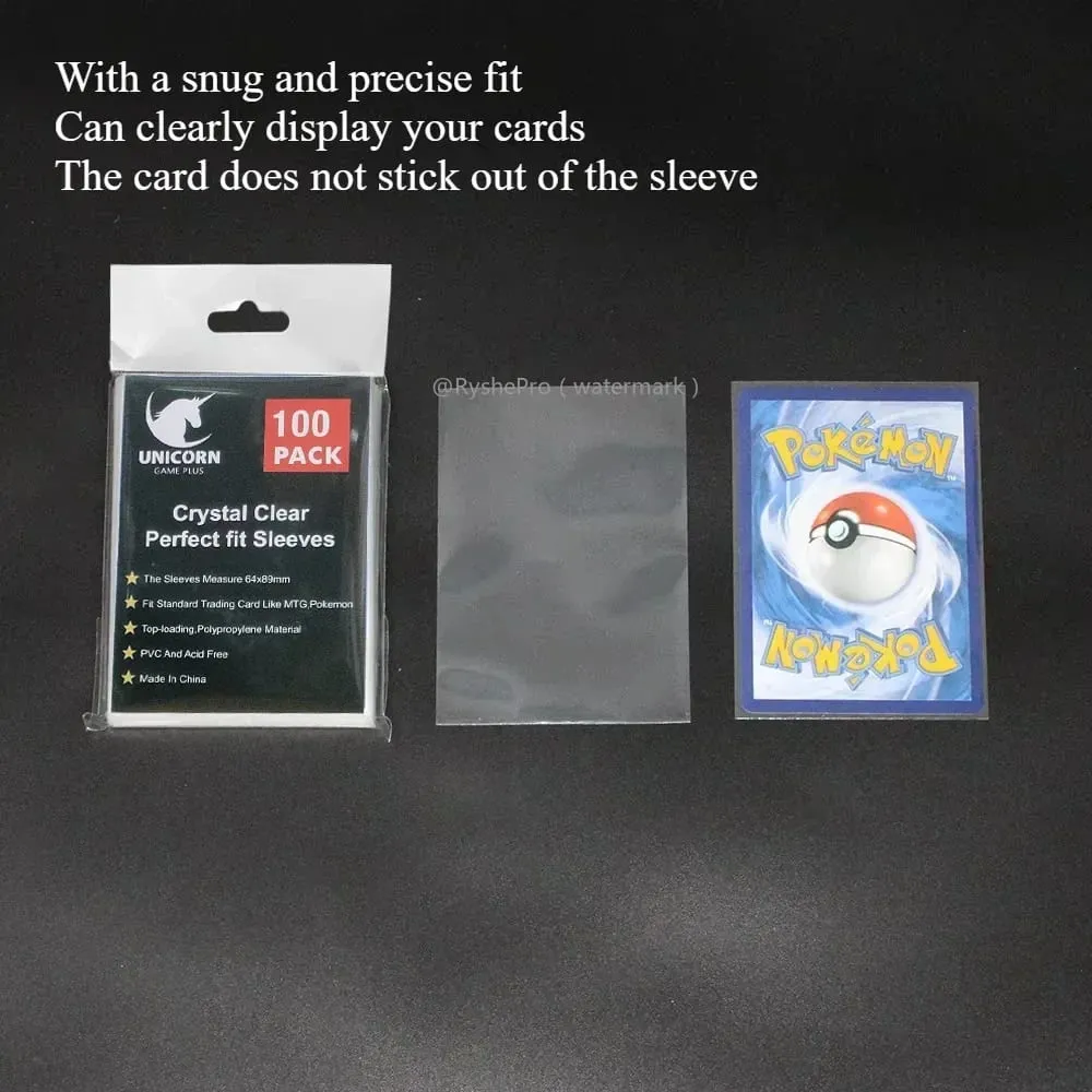 100 Stück heiße transparente MTG-Kartenhüllen, Standardgröße, durchsichtiger TCG-Kartenschutz, innere Kartenhülle für Sport-Brettspiele, 64 x 89 mm