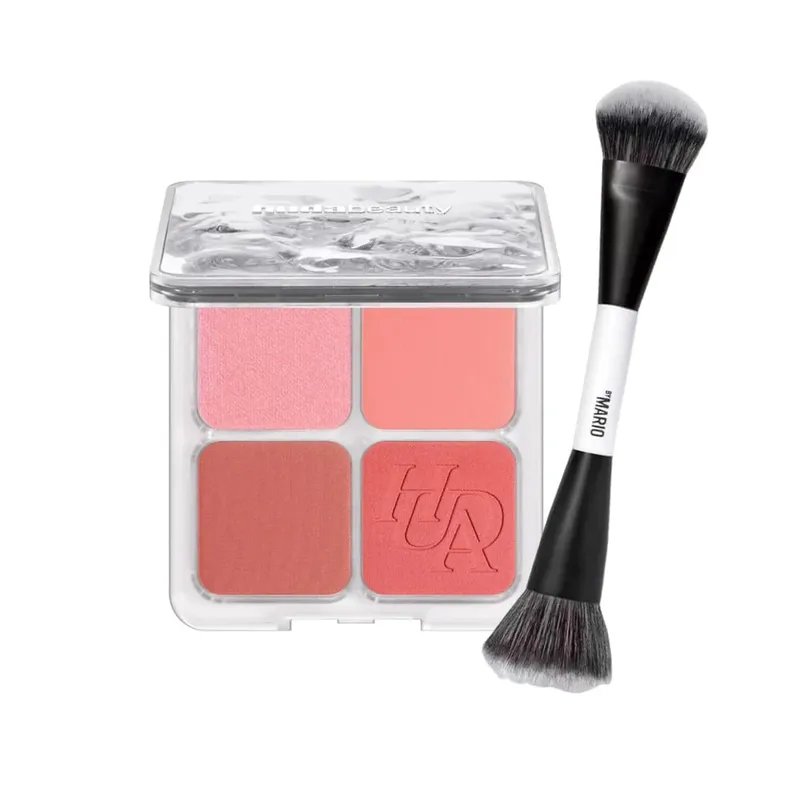 4-in-1 Glow Blush and Brush Set Filter Flush Eye Check Blush Palette Matte Shimmer Face Makeup Long Lasting Women Daily Cosmetic — image 12