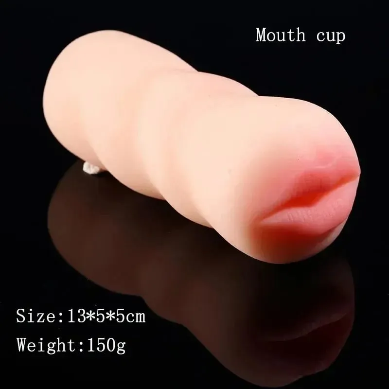 Realistic Deep Throat Vagina Artificial Real Pocket Pussy Oral Male Masturbator Blowjob Cup Erotic Sex Toys For Men Adult Games