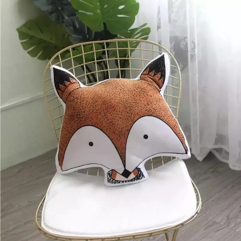 INS Nordic Cute Animals Plush Toys Bear Deer Fox Sofa Pillow/Cushion Children Room Decor Nursery Kids Room Baby Birthday Gifts — image 5