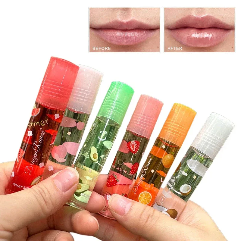 6 Color Plumping Clear Lip Oil Mirror Water Lip Gloss Lip Glaze Transparent Liquid Lipstick Moisturizing Fruit Lips Care Make Up — image 7