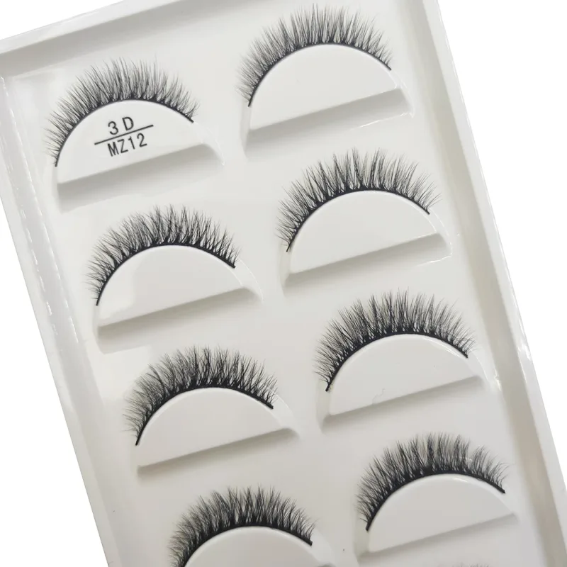 Wholesale 5 Pairs 3D Natural Mink False Eyelashes Makeup Extension Eyelash Fake Eye Lashes Faux Cils Make Up Beauty Cilios — image 16