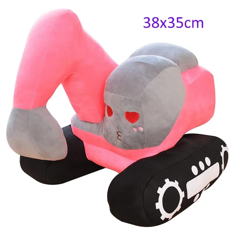 Simulation Tractor&Excavator Plush Toys Kawaii Car Dolls Stuffed Soft Vehicle Pillow Creative Christmas Birthday Gift for Kids — image 19