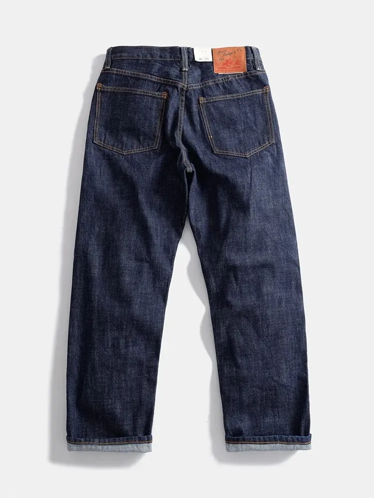 16oz Heavyweight Red Selvedge Denim Jeans for Men High Quality Loose Straight Pants One Wash Autumn Casual 100% Cotton Y2K — image 3