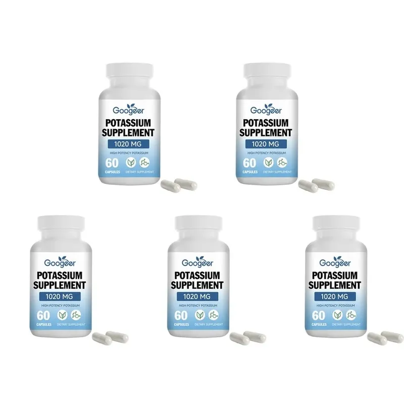 Googeer โพแทสเซียมอาหารเสริมแคปซูลสำหรับรายวันรองรับ Mineral Gap 1020 Mg เทียบเท่า Steady โพแทสเซียมระดับ 60 แคปซูล — image 11
