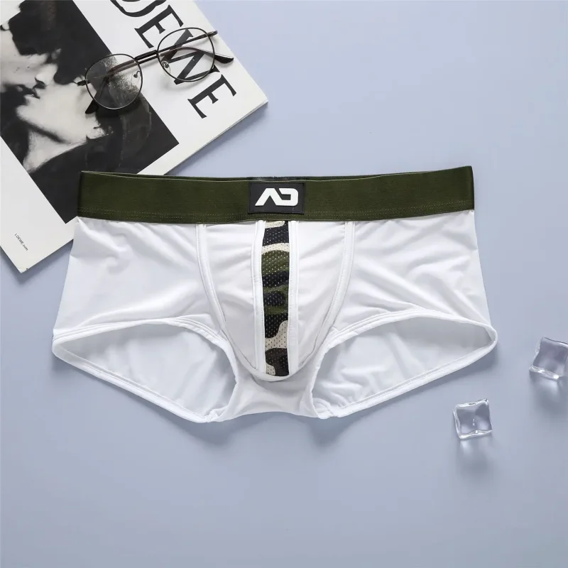 Sous-vêtements d'angle plat pour hommes, taille basse, sac tridimensionnel élastique Sexy, confortable, sous-vêtements d'angle plat, nouvelle collection