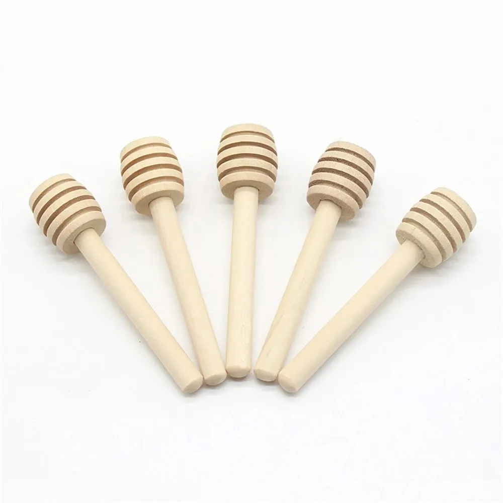 100pcs Wood Honey Dipper Stick Server for Honey Jar Dispense Drizzle Honey — image 4
