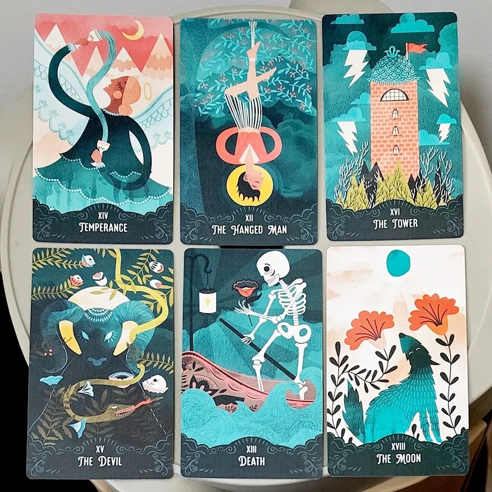 Star Maiden Tarot Pakli 78 kártyapakli Esztétikus Égi Isteni Tarot Kártyák Kétrészes Merev Dobozban 12*7cm Dupla dombornyomással — image 5
