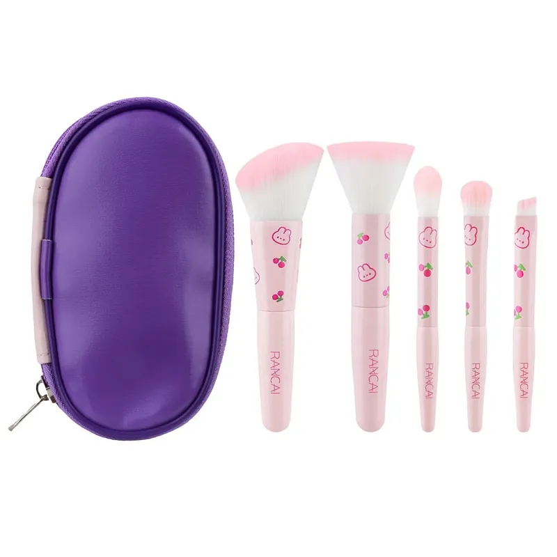 Bộ 5 Cọ Trang Điểm Nhỏ Gọn Dễ Thương Có Hộp Đựng Cọ Cao Cấp Dùng Cho Kem Nền Hoàn Hảo Má Hồng Phấn Mắt Ứng Dụng Dụng Cụ Làm Đẹp — image 15