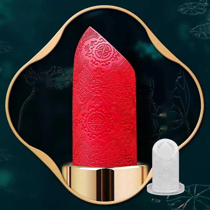 12.1mm Flower Like Brocade Carved Lipstick Silicone Mold Diy Hand-made Material Repair Tools Need To Be Used In Combination — image 4