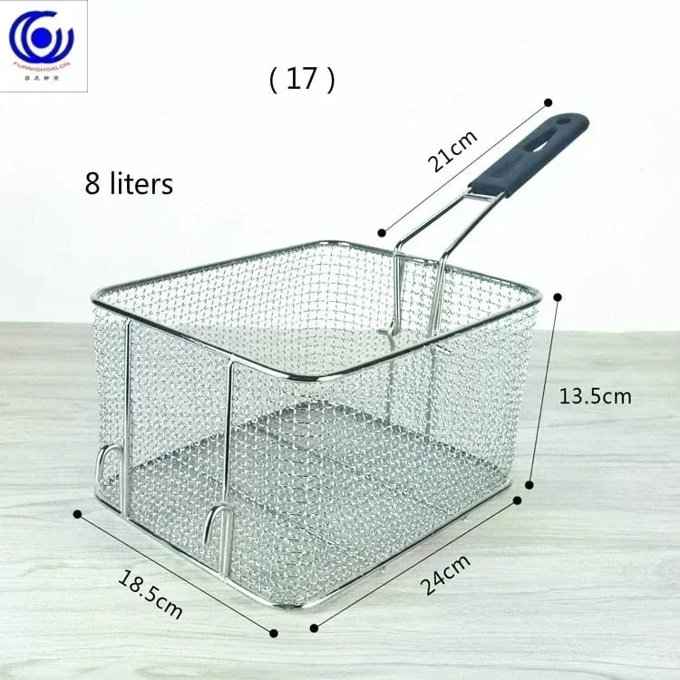 Stainless Steel Fryer Screen French Fries Frame Square Filter Net Encrypt Colander Shaped Frying Basket Fryers Meshed — image 26