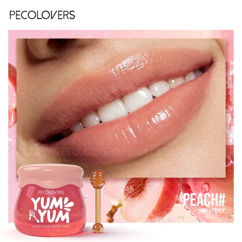 1PC Fruit Honey Pot Lipstick Can Moisturize Lips for A Long Time and Can Be Applied Repeatedly To Nourish Lips and Make Up Lips