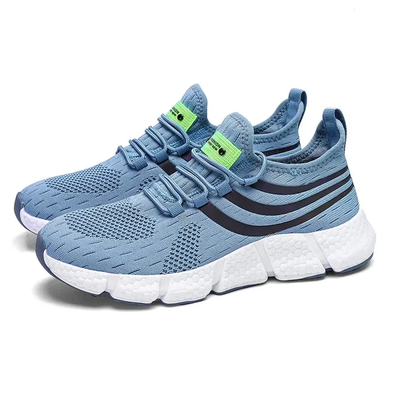 Comfortable Men's Running Shoes Summer Mesh Breathable Lightweight Outdoor Tennis Shoes Fashionable Versatile Balanced Sneakers