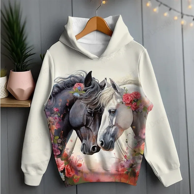 Sweatshirt Haiwan Lucu Ayam Tupai Kuda Arnab Cetak 3d Hoodie Lelaki Wanita Fesyen Oversize Hoodies Wanita Sweat Street Coat — image 8