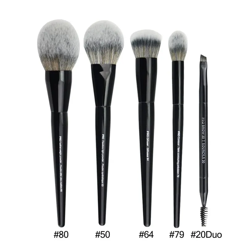 5/16/26pcs/set Black Powder Makeup Brushes Angled Sculpting Foundation Face essential cosmetic tools Eyeshadow Eye Make Up Brush