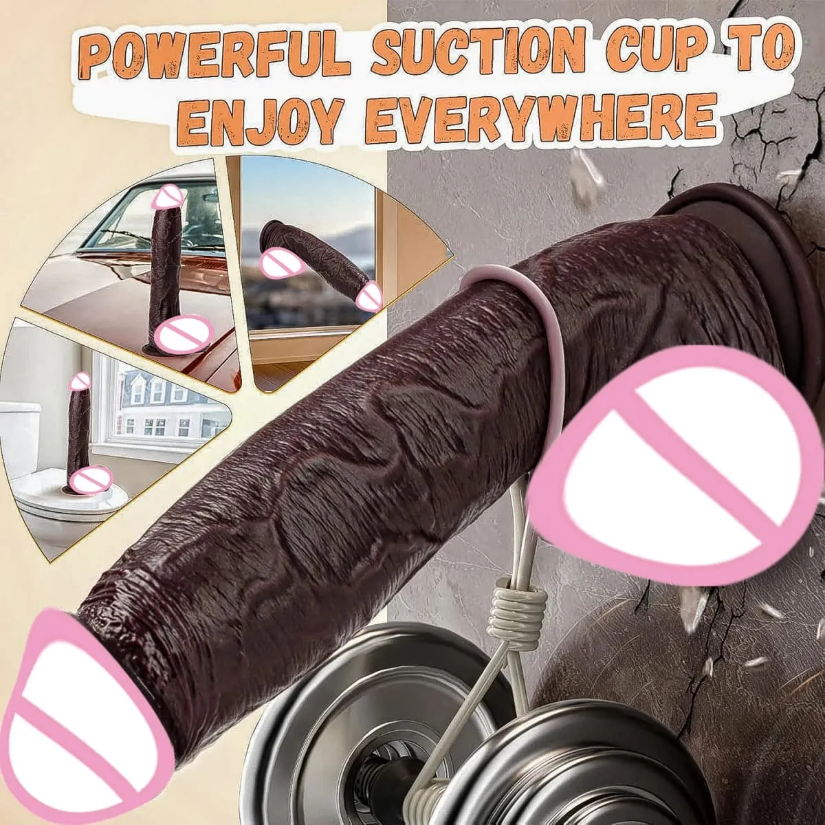 Realistic Silicone Dildo Soft Dick Penis With Strong Suction Cup Testicles Veins For Anal Play Experience Sex Toy For Women — image 5