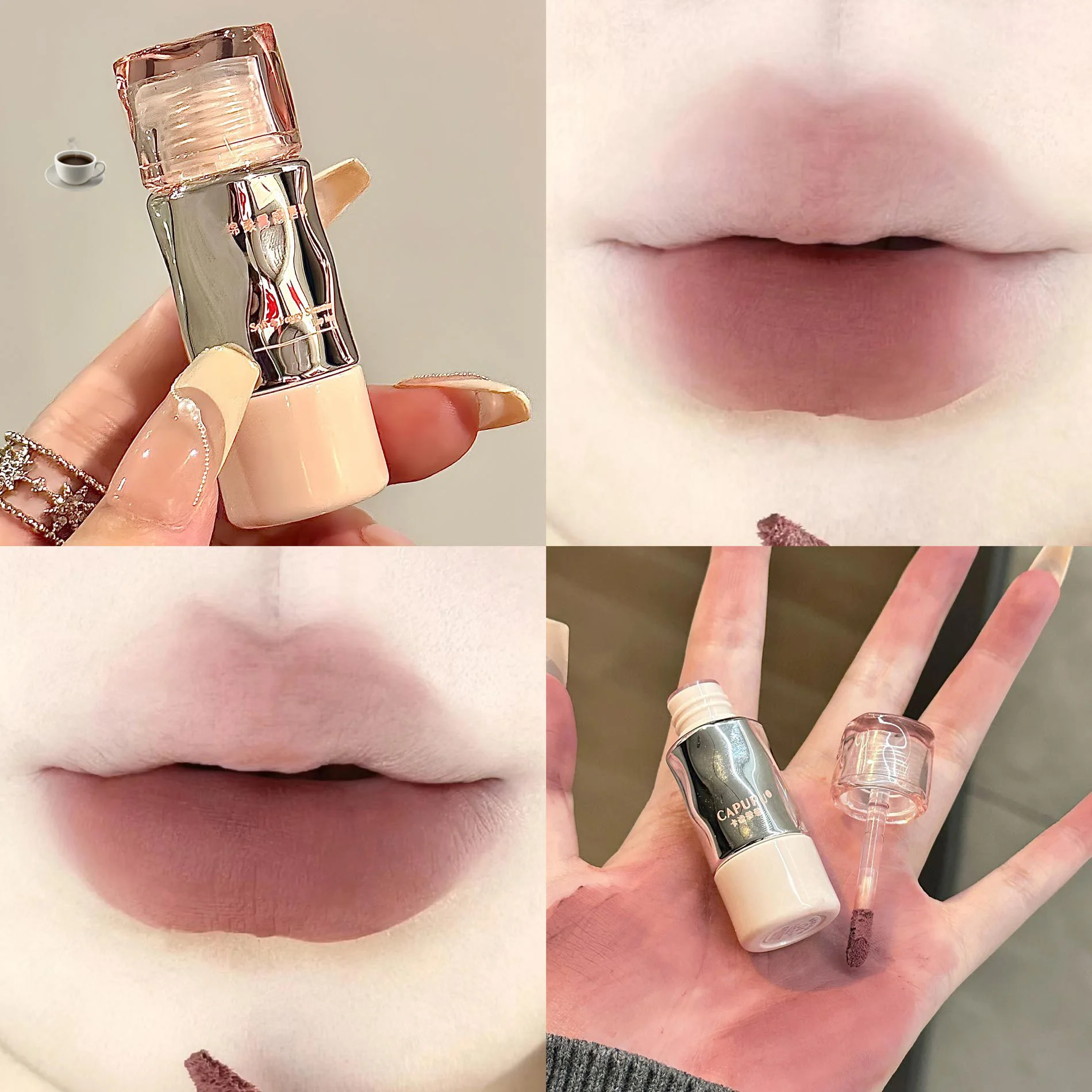 8 Colors Matte Pigment Mousse Lip Gloss Waterproof Sexy Red Lipgloss Brown Matte Lipstick Mud Lasting Easy To Color Women Makeup