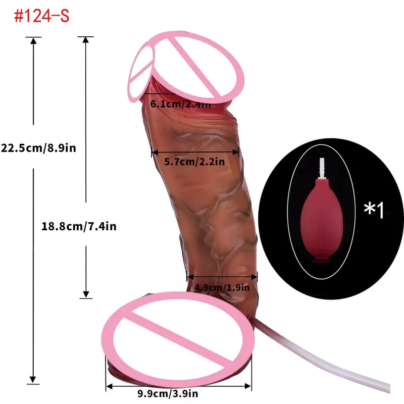 Lifelike Squirting Penis Silicone Ejaculation Large Realistic Dildo With Sucker Skin Touch Anal Sex Toys For Women — image 17