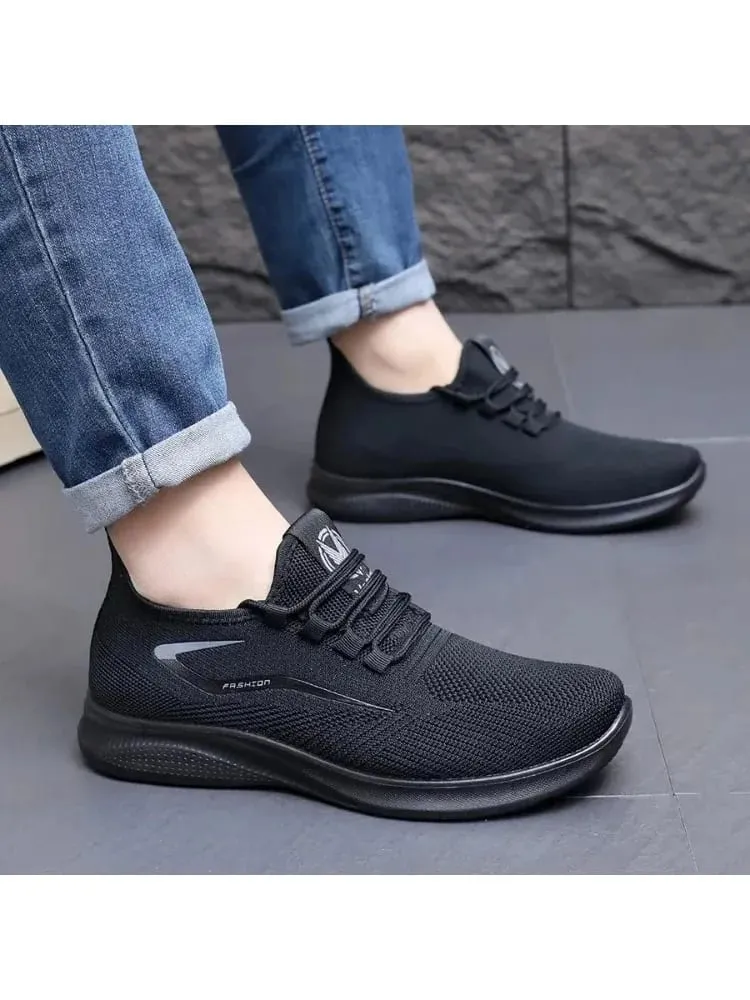 Atmungsaktive Slip-On-Schuhe mit Air-Strick-Obermaterial, flexible, weiche, rutschfeste Sohle, lässige Lauftrainer für den täglichen Gebrauch zu jeder Jahreszeit — image 4