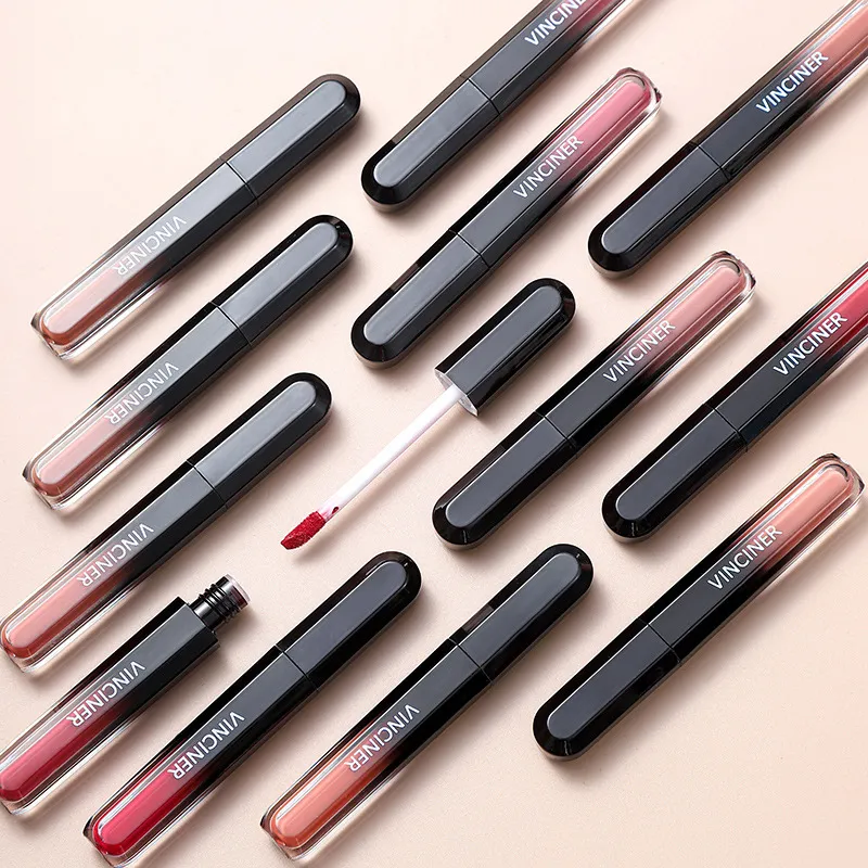 12 Colors Liquid Lipstick Matte Dark Brown Lip Gloss Cosmetic Waterproof Red Lip Glaze Non-stick Cup LongLasting Lip Tint Makeup — image 5