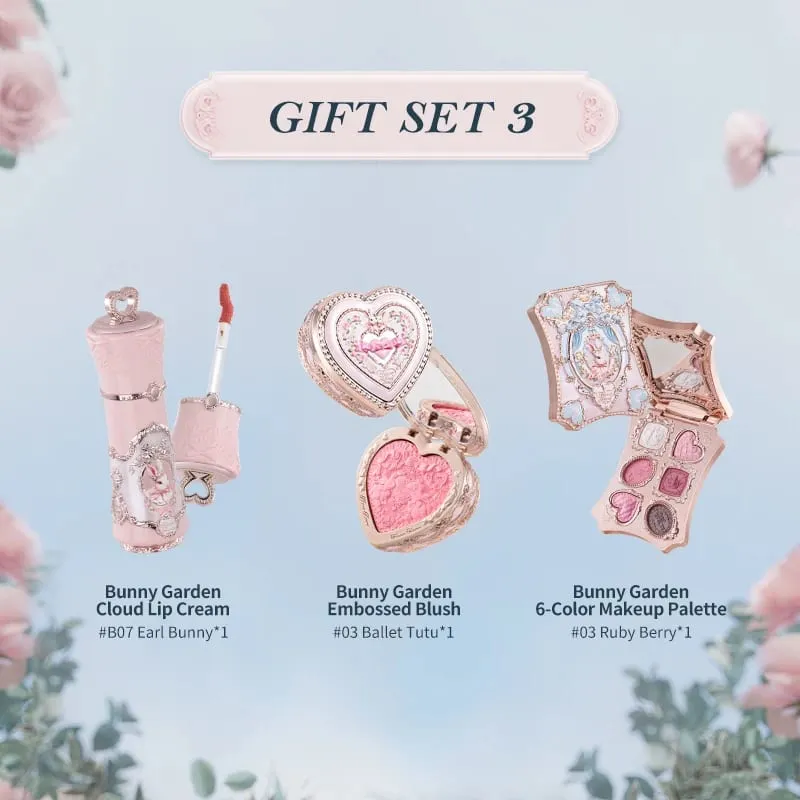 Flowers Knows Bunny Garden Collection Gift Set Makeup Eyeshadow Palette Velvet Matte Lip Stick Lip Cream Blush De Maquillaje — image 5