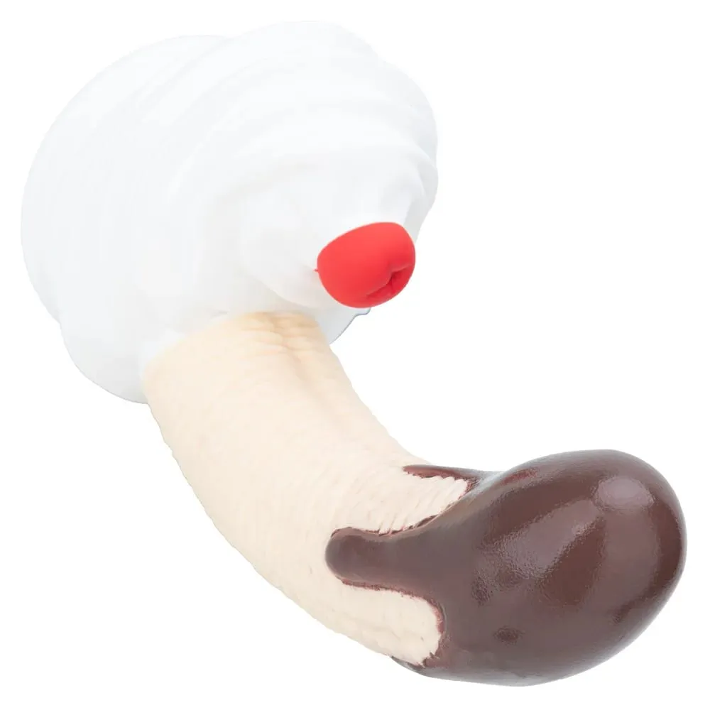 Banana Sundae Silikondildo mit starkem Saugnapf, cremefarbenes und Kirschdesign, drei Größen, Sexspielzeug aus lebensmittelechtem Silikon für Unisex — image 3