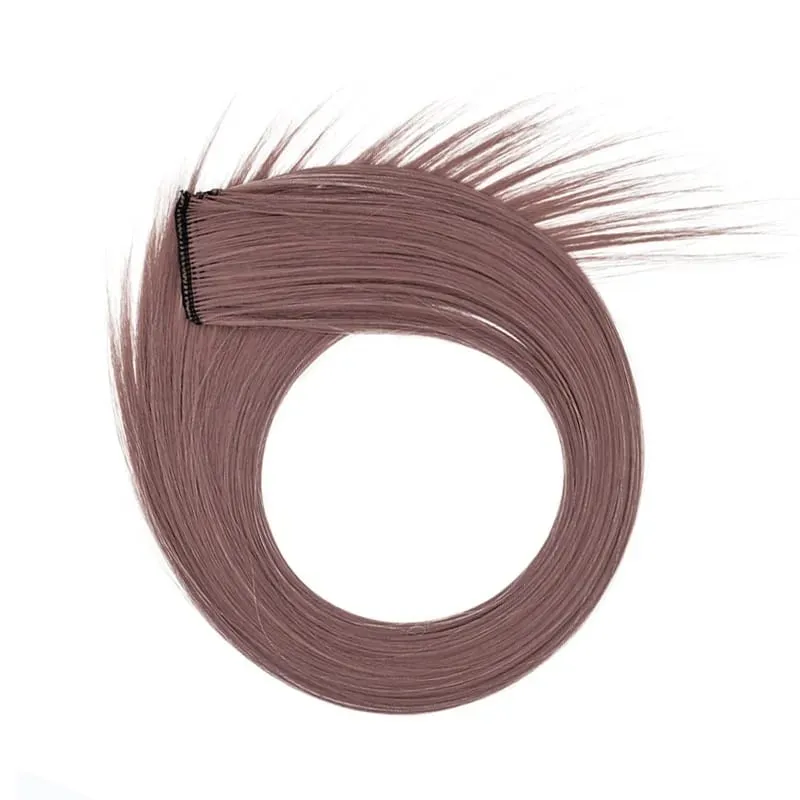 22Inch Synthetic Long Straight Clip In Hair Extensions High Temperature Hairpieces Rainbow Colors Hair Accessories for Women — image 22
