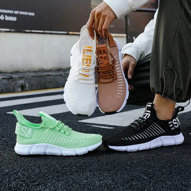 Summer Men's Mesh Tennis Casual Sneakers Breathable Soft Sole Lightweight Outdoor Hiking Comfortable Running Vulcanized Shoes — image 2