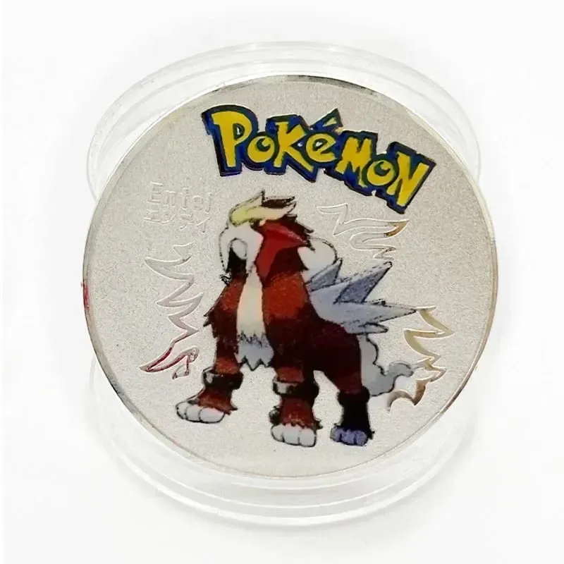 Syiling Emas Pokemon Pikachu Anime Commemorative Coin Charizard Golden Round Metal Syiling Mainan — image 18