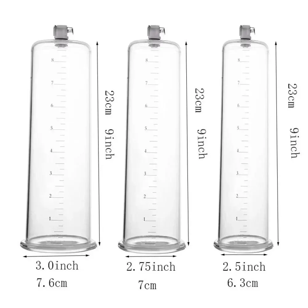 Acrylic Penis Pump Accessories Vacuum Penis Enlargement Device Masturbation Vacuum Pump Flange Pump Penis Cylinder Set Sex Toys — image 1