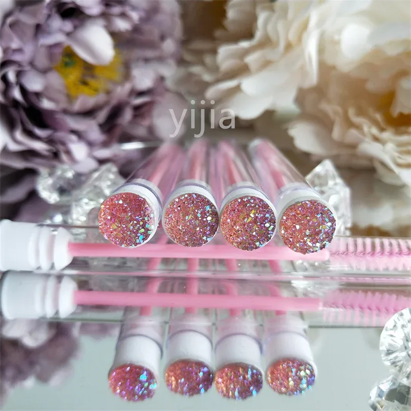 10pcs Reusable Eyelashes Brush Tube for Eyelash Extension Disposable Mascara Wands Eyebrow Brush Applicator EyeLash Brushes