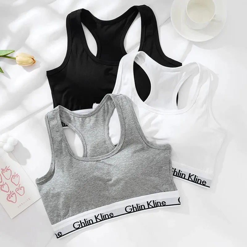 S-XL Plus Size Sports Bra Panty Set Body Shaped Sponge Pad Vest with Underwear — image 2