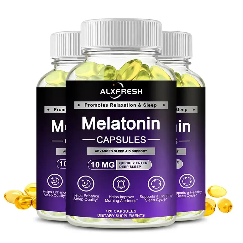 Alxfresh Melatonin 10 mg Supplement Fast Dissolve 60/120 Tablets | Drug Free | Vegetarian Non-GMO Gluten Free