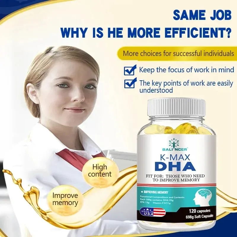 DHA Brain Supplement - DHA & EPA - Enhances Memory Concentration and Cognition Promotes Brain and Eye Health — image 4