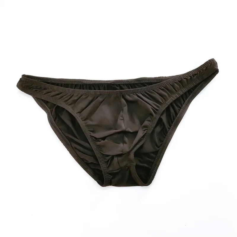 Pink Men Briefs Nylon Spandex Comfy Breathable Low-Waist Underpants Quick Dry Male Ice Silk Bikini Underwear — image 2