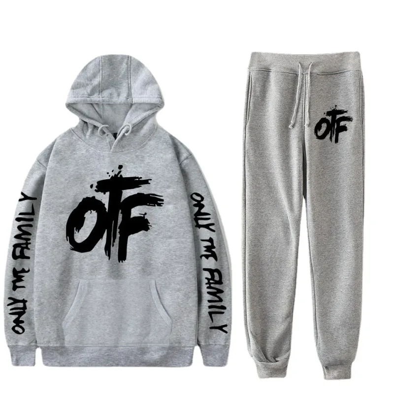 Harajuku Comfortable Funny OTF Letter Φούτερ Φούτερ Κοστούμι Ανδρικό/Γυναικείο Φούτερ + Παντελόνι Κοστούμι Χαριτωμένο σετ 2 τεμαχίων Ρούχα — image 4
