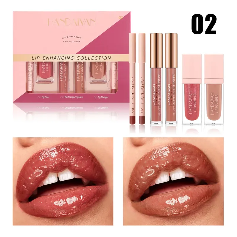 6-Piece Lip Makeup Set Waterproof Matte Liquid Lipstick Lip Gloss and Lip Liner Highly Pigmented and Easy to Apply — image 9
