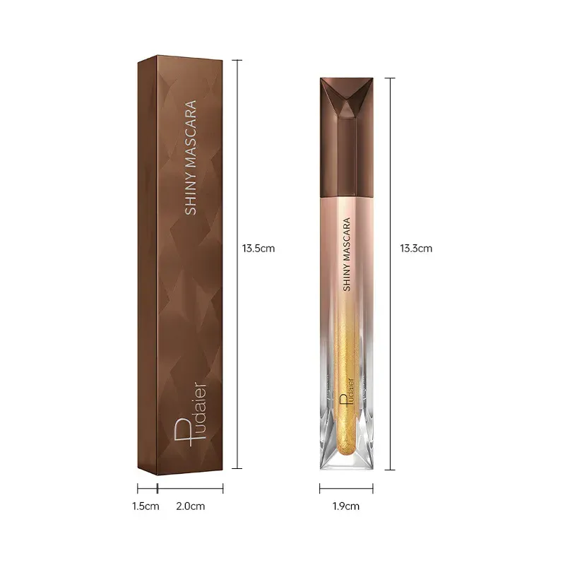 Eyelash Eyebrow Glitter Mascara Brush Lengthing Eye Lash Colored Blue Pink Gold Mascara Eyelashes Curling Extension Makeup — image 6