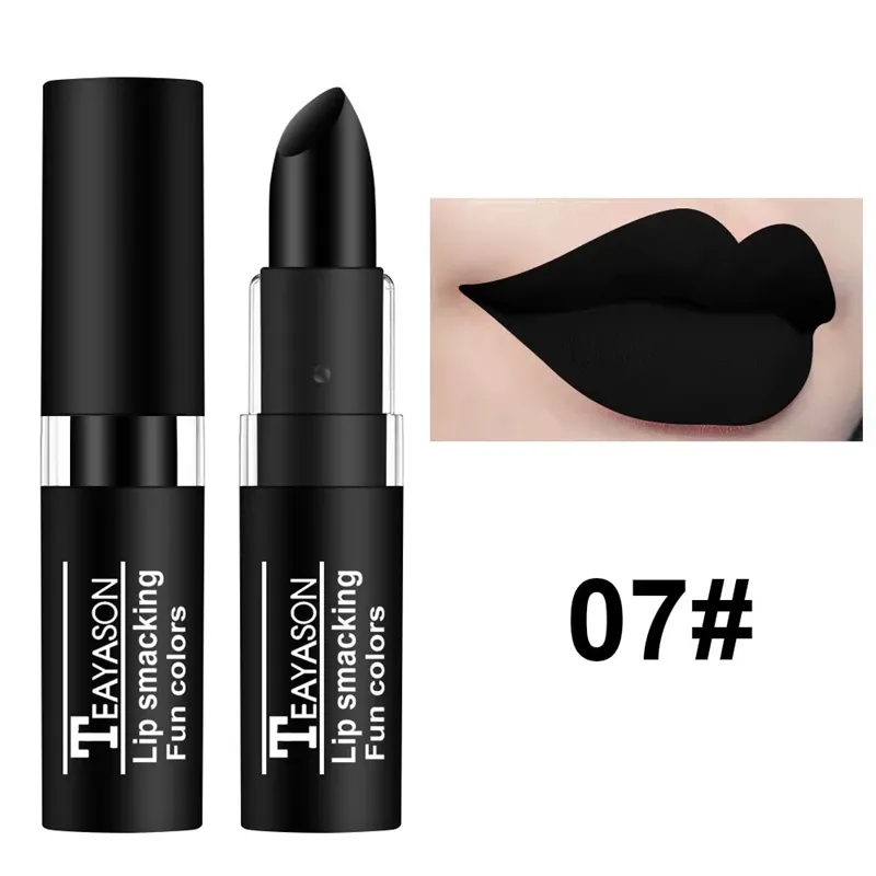 Matte Lipsticks 12 Colors Waterproof Long Lasting Lip Stain Non-stick Cup Sexy Red Black Lipstick Pigment Lip Cosmetics — image 5