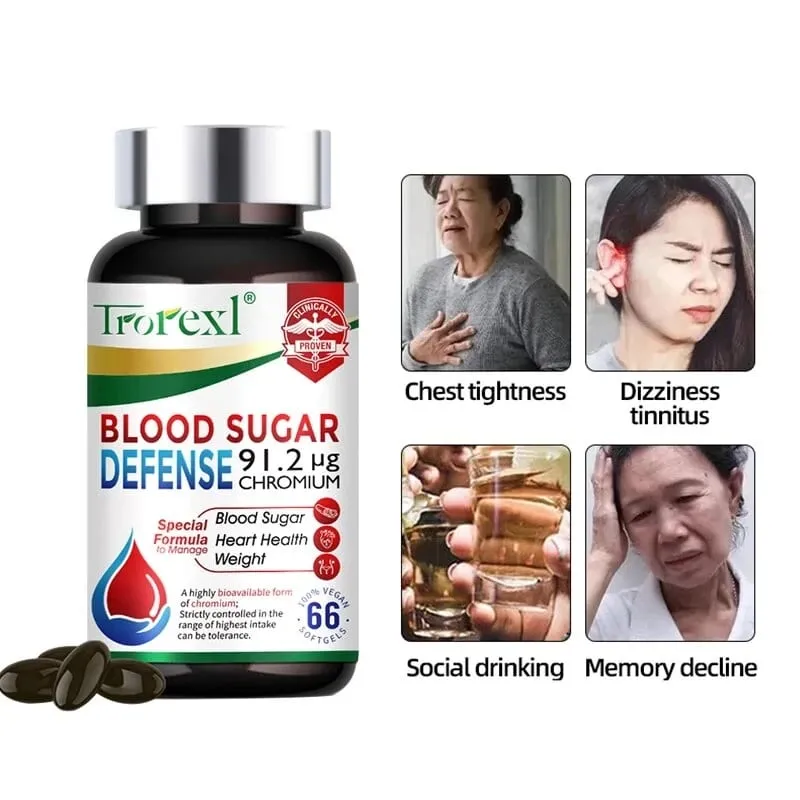 Blood Sugar Diabetes Capsule for Cardiovascular Health Glucose Metabolism Maintain of Normal Blood Glucose Concentrations